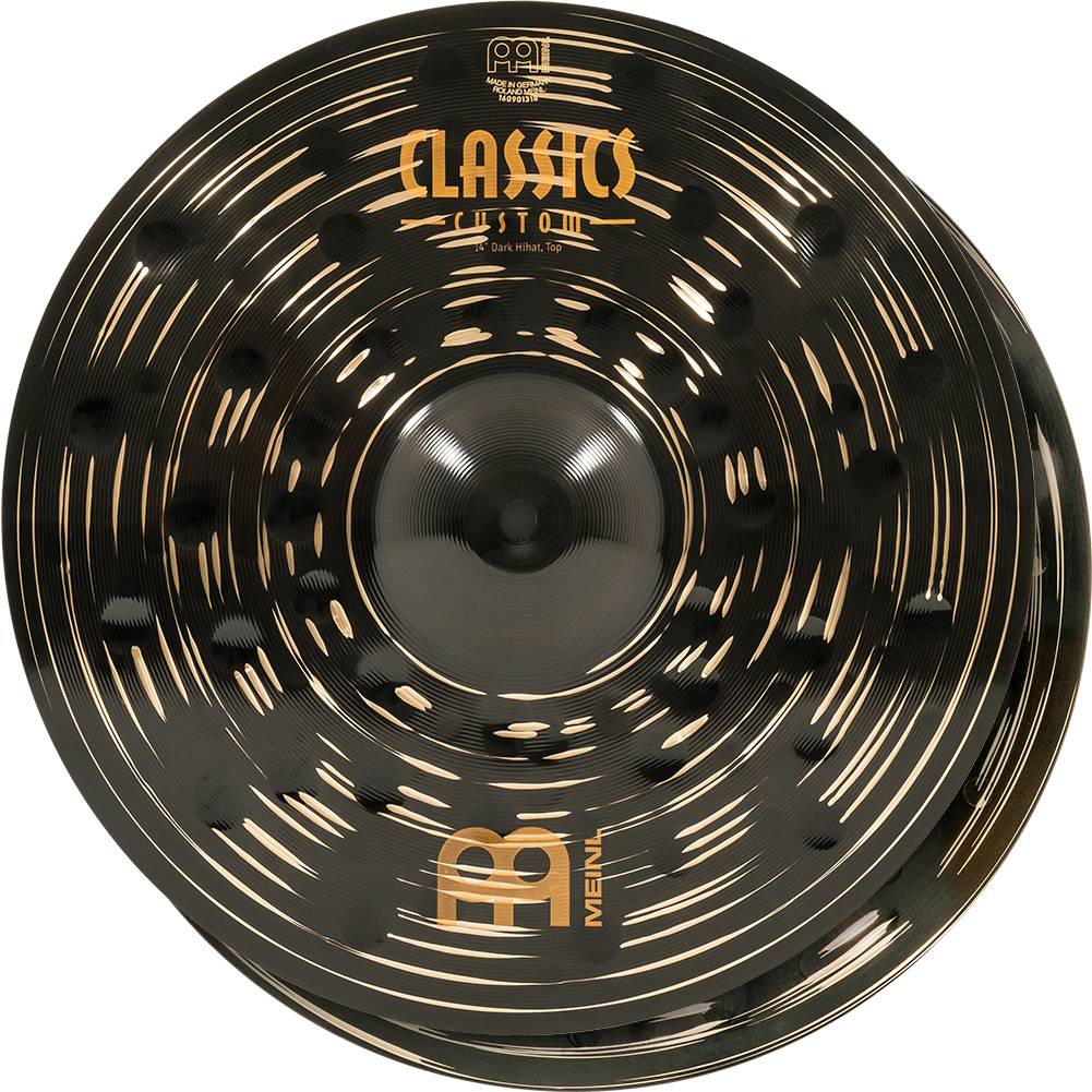Piatti Hihat Meinl Classics Custom Dark 14 Pollici - Bronzo B12, Finitura Scura, Made In Germany - Foto 8