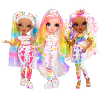 (ของแท้100%) Rainbow High Color &amp; Create Fashion DIY Doll with Purple Eyes