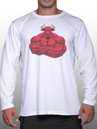 RED BULL เสื้อแขนยาวนักกล้าม  Men’s Bodybuilding Long Sleeve Athletic Gym Shirt