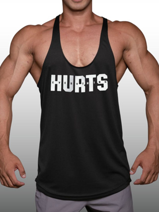 EVERYTHING HURTS เสื้อกล้ามเพาะกายทรงคลาสสิค Bodybuilding Dry Fit Gym Tank Top