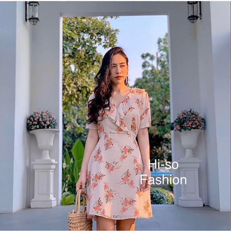 rose-dress-เดรส-คอระบาย-ลายดอก-021