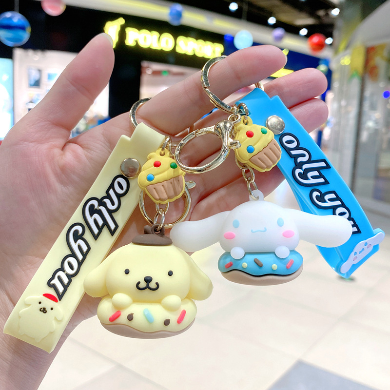 พร้อมส่ง-พวงกุญแจตุ๊กตาน่ารักลายการ์ตูน-sanrio-ห้อยกระเป๋า-ห้อยกุญแจบ้าน-ห้อยกุญแจรถ