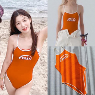 พร้อมส่ง Emi’s bodysuit🧡(390฿ฟรีส่ง) บอดี้สูทงานแบรนด์ดังเกาหลี สีส้มสุดแซ่บบบบ ขับผิวออร่าแบบสุดๆ เนื้อผ้าไหมพรมอย่างดี