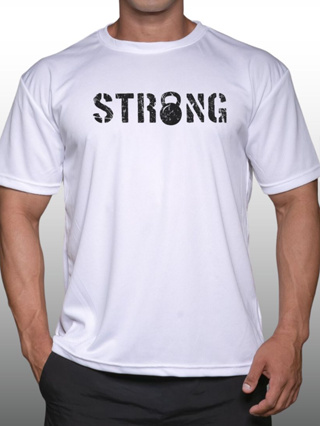 STRONG เสื้อยืดแขนสั้นผู้ชาย Men’s Gym Workout Bodybuilding Muscle T-Shirt