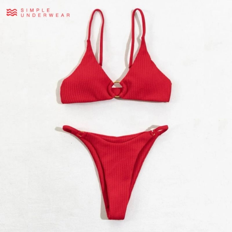 170 Simple Underwear bikini บิกินี่ ผ้ารองเล็ก แต่งห่วง | Shopee Thailand
