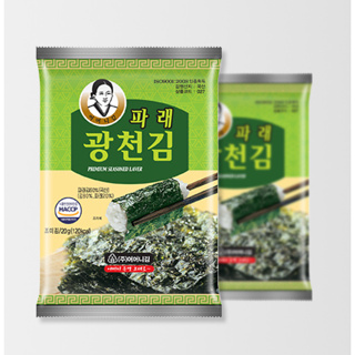 [ของแท้] 파래광천김전장 Eomeonikim Premium Seasoned Laver (สาหร่ายอบแห้งปรุงรส) 20g