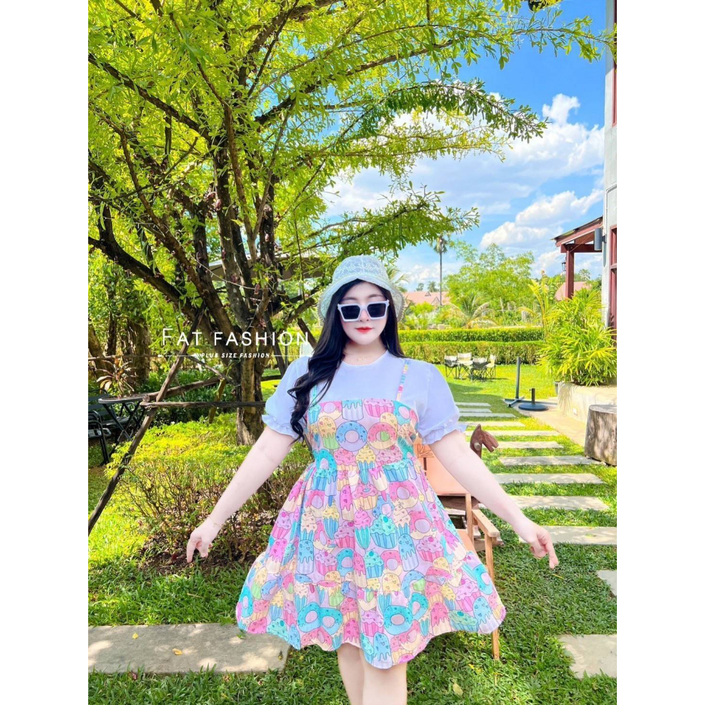 plussize-เดรสคนอ้วน-size-chest-อก-40-50-waist-เอว-42-hip-สะโพก-50