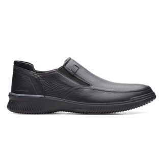 CLARKS รองเท้าลำลองผู้ชาย Donaway Step Black Leather รุ่น CL M 26161480 สีดำ