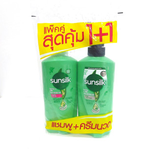 พร้อมส่ง !!!! ของแท้  Sunsilk ซันซิล แชมพู + ครีมนวดผม แพคคู่ ขนาด 350 Ml