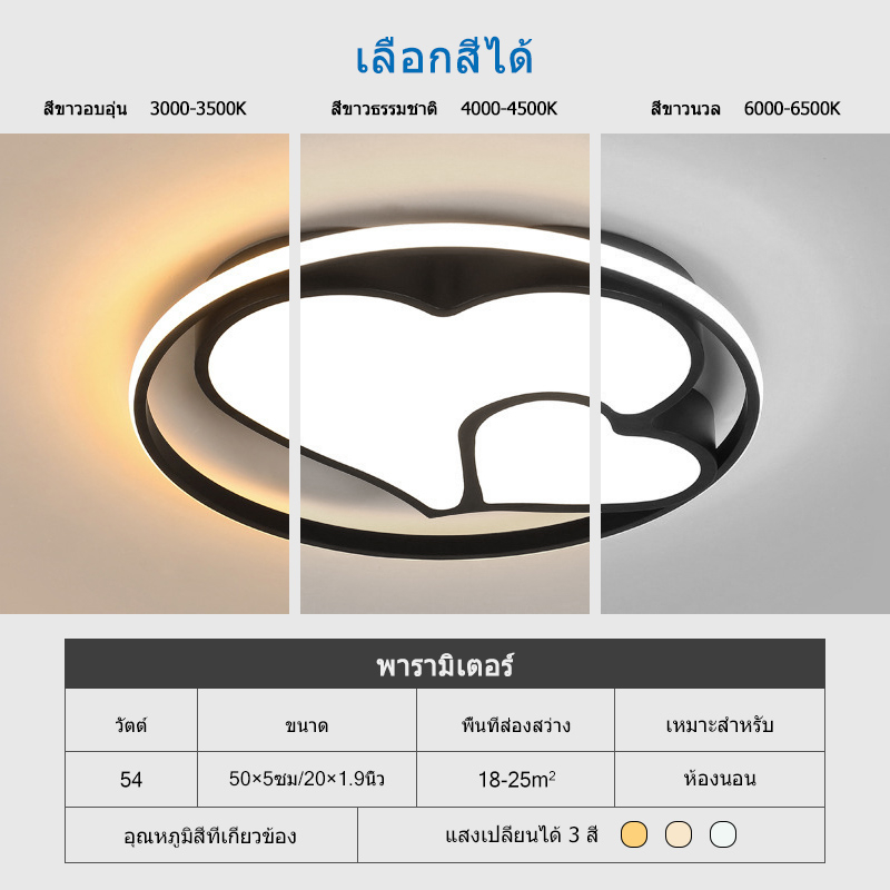 dundun-led-ceiling-lamps-โคมไฟเพดาน-led-ทรงกลม-หลอดไฟเพดาน-โคมไฟเพดาน-3สี-โคมห้องนอน-ห้องรับแขก-ระเบียง-บันได