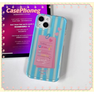 🍑CasePhoneg🍑ป้องกันการหล่น ขอบเต็ม iPhone 11 14 pro max เส้นขอบโปร่งใส สีฟ้า ความคิดสร้างสรรค์ case for iPhone 12 13