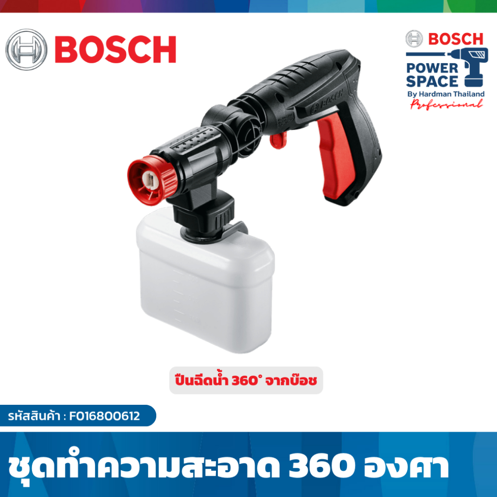 bosch-360-cleaning-kit-new-ชุดทำความสะอาด-360-อุปกรณ์เสริมเครื่องฉีดน้ำเเรงดันสูง-f016800612