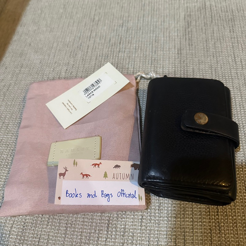 radley-london-leather-tri-flod-wallet-กระเป๋าสตางค์ใบเล็ก-พับ3ท่อน-หนังวัวแท้-สีดำ