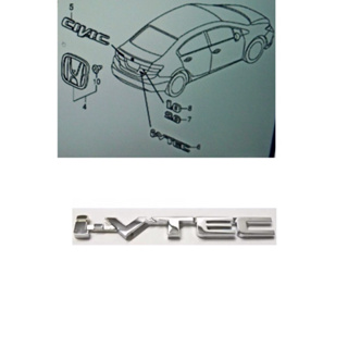 (แท้ศูนย์💯%)โลโก้ i-VTEC ,Honda i-vtec,ตราสัญลักษณ์,ไอวีเทคท้ายรถ,1.8,2.0; ตรา H