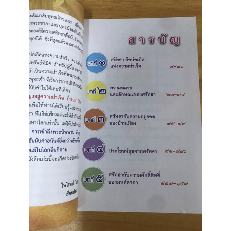 หนังสือศรัทธากุญแจสู่ความสำเร็จร่ำรวย-เปิดประตูสู่นิพพาน