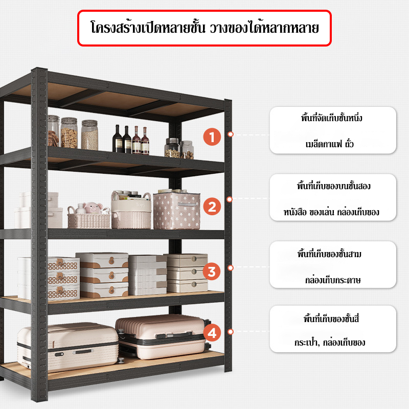 ชั้นวางของ-ที่วางสินค้า-ชั้นวางของเหล็ก-เหล็กเก็บของ-สามารถเลื่อนปรับระดับชั้นได้-รุ่น-d-2131