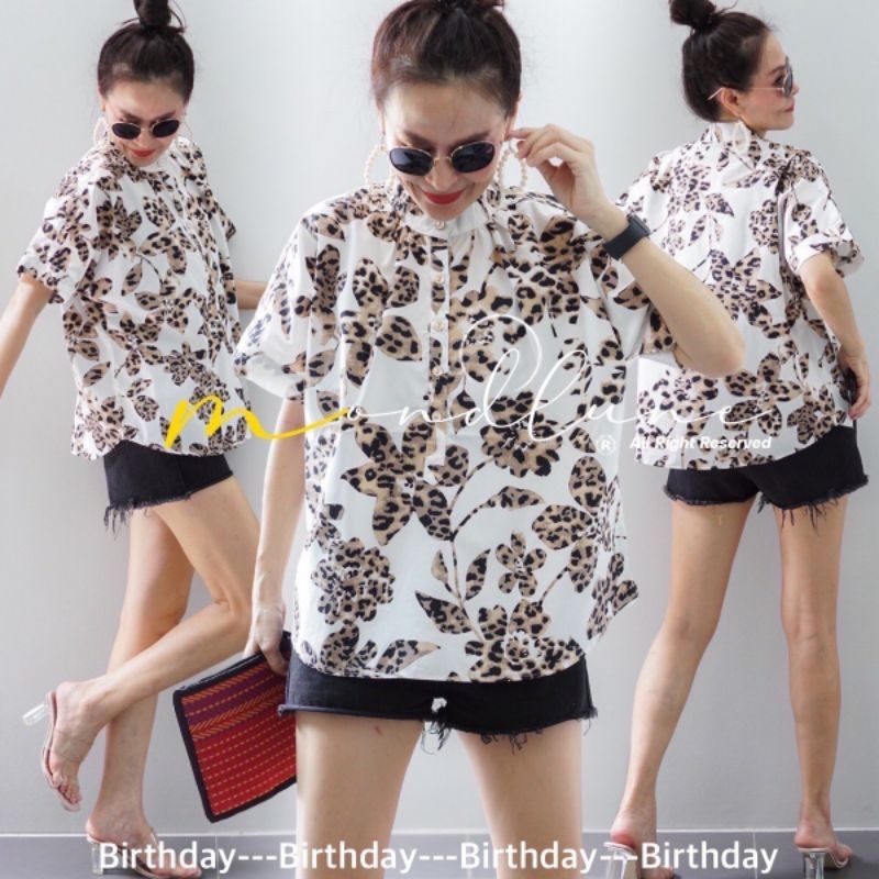 ทักก่อนสั่ง-เสื้อคอจีน-กระดุมหน้า-แขนสั้น-อก48-birthday