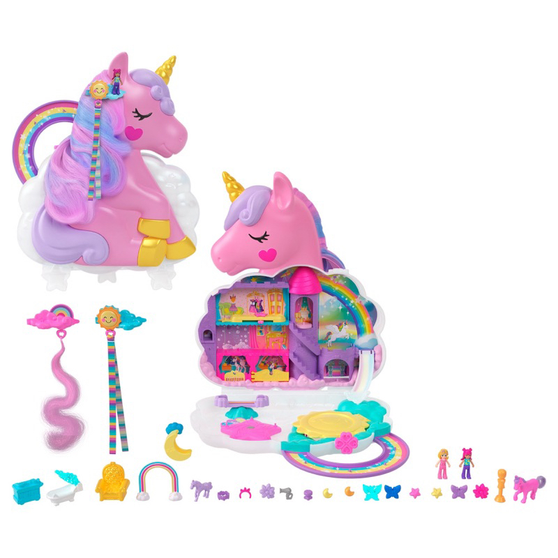 polly-pocket-rainbow-unicorn-salon-พอลลี่พ็อกเก็ต-ซาลอนยูนิคอร์นสายรุ้ง