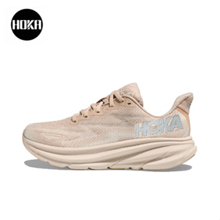HOKA ONE ONE Clifton 9 Light brown ของแท้ 100 %  Sports shoes Running shoes style