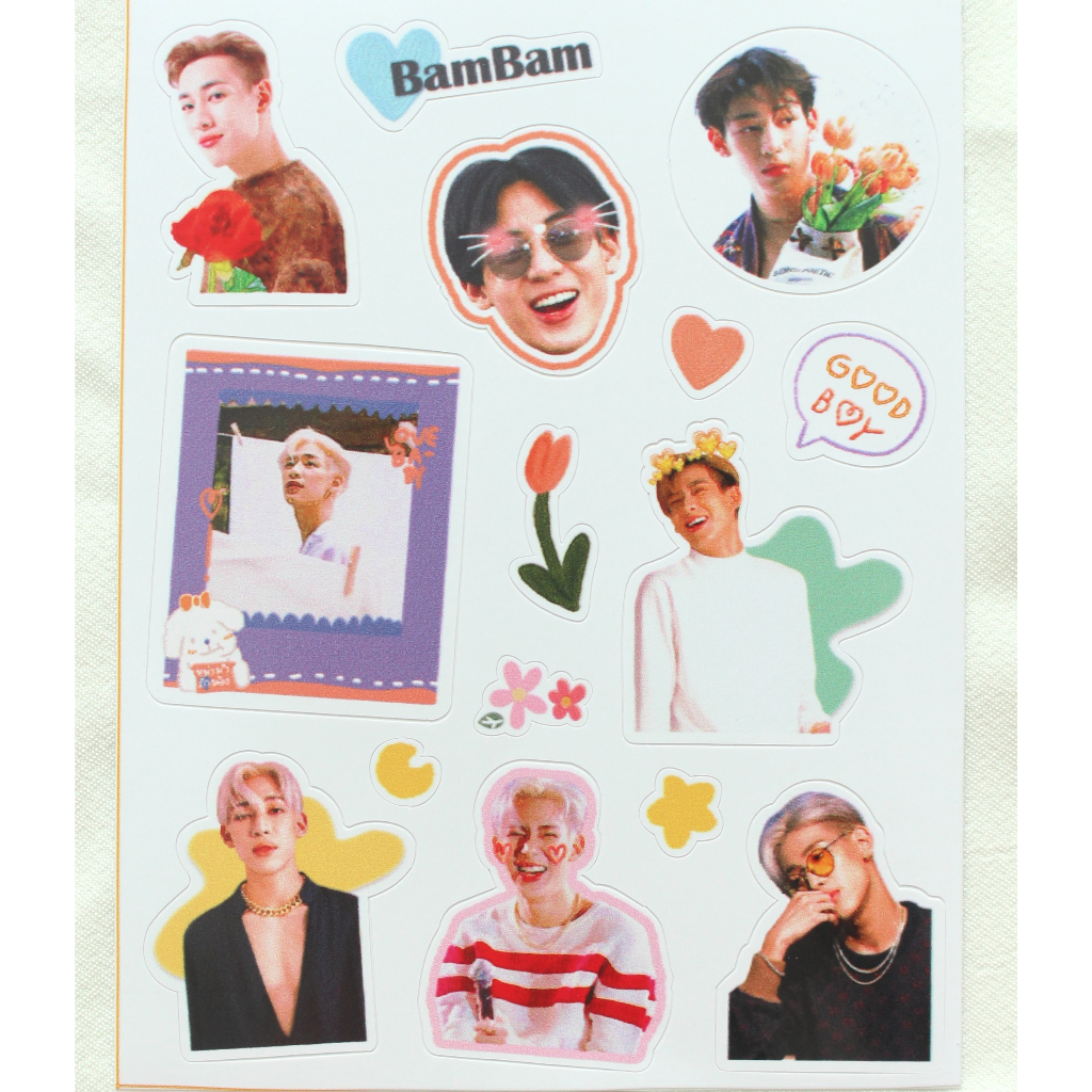 สติ๊กเกอร์ Bambam GOT7 กันน้ำ ไดคัทพร้อมใช้งาน💚💚 | Shopee Thailand