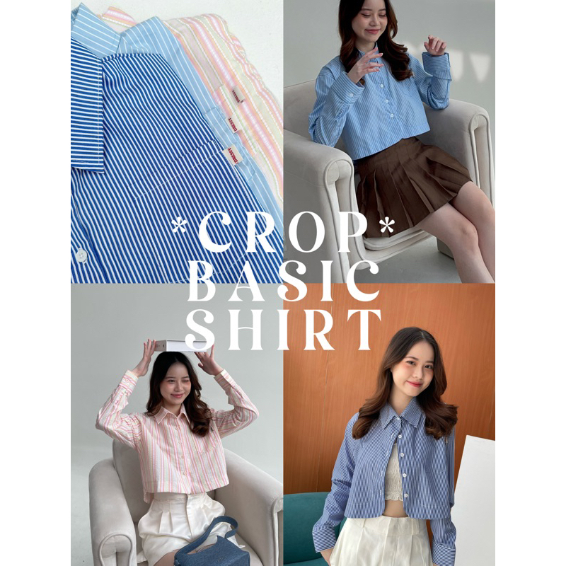 crop-basic-shirt-เสื้อเชิ้ตครอปลายทาง-dressylismm