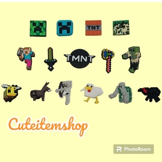 Shoes Charm Jibbitz Minecraft 👟ตุ๊กตาติดรองเท้า พร้อมส่ง ✨สั่ง 5 แถม 1✨ตัวแถมทางร้านสุ่มให้นะคะ