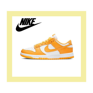 Nike Dunk Low ของแท้ 100% "Laser Orange" รองเท้าผ้าใบหุ้มข้อน้ำหนักเบากันลื่นน้ำหนักเบา