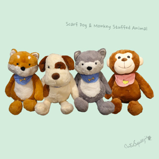 ตุ๊กตาผ้าพันคอหมา &amp; ลิง ไซร์ L (Scarf Dog &amp; Monkey Stuffed Animal)