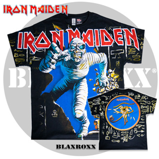 Blaxroxx เสื้อวง OVP สีจม ลิขสิทธิ์แท้ Iron Maiden (IRM030) ผ้า Gilan Ultra Cotton