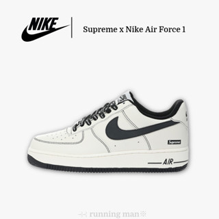 Supreme&NIKE Air Force One รองเท้าผ้าใบลำลองข้อต่อ จำกัด