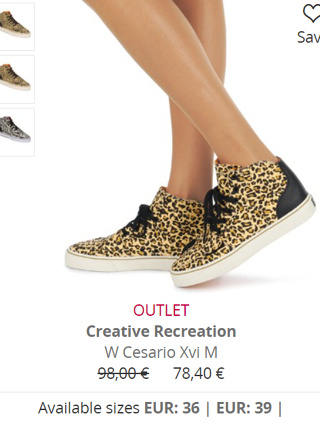 🐯 เบอร์ 39 ® รองเท้าผ้าใบลายเสือหุ้มข้อสูง creative recreation leopard print canvas