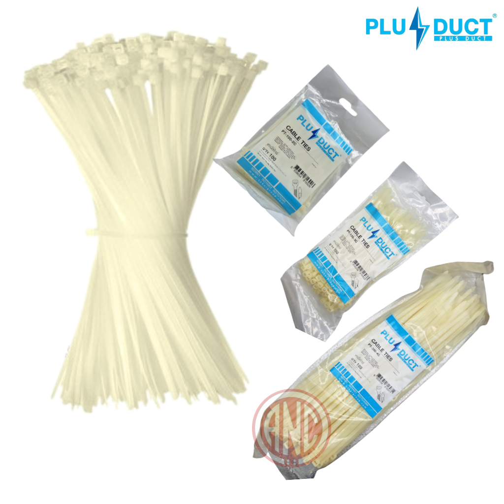 plus-duct-เคเบิ้ลไทร์-12-สีขาว-สินค้าราคาพิเศษ-ขายล้างสต๊อก-12นิ้ว