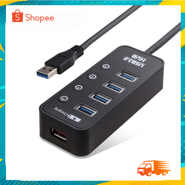 sabrent-4-พอร์ต-usb-3-0-hub-พร้อมสวิตช์เพาเวอร์และไฟ-led-ไม่มี-adapter-ให้