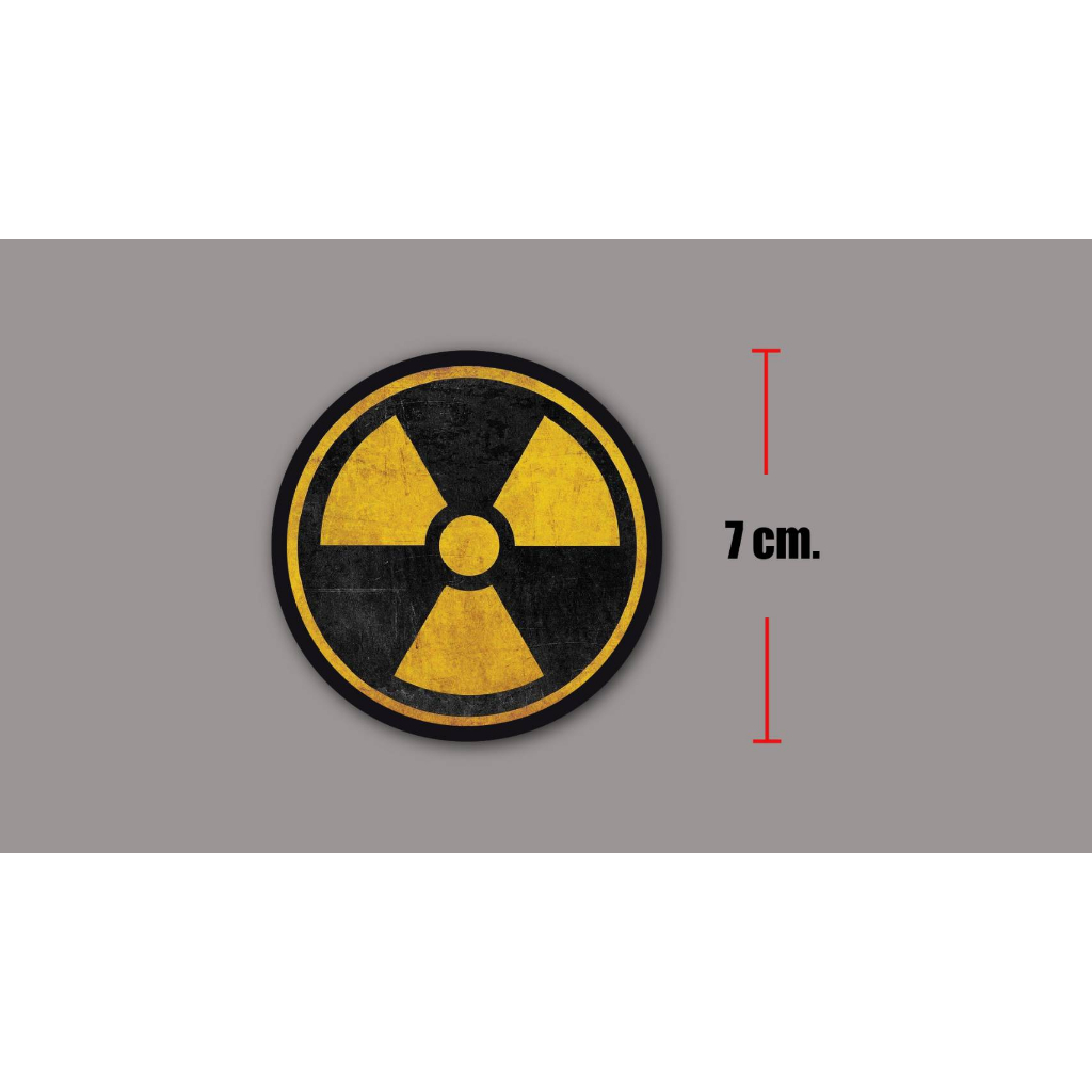 sticker pvc radiation area สติกเกอร์ รังสีงานออฟเซ็ทแท้ pvc กันน้ำ กัน ...