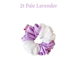 2t pale lavender ยางรัดผมผ้าซาติน บางลื่น Satin Scrunchie ยางมัดผม ยางรัดผมโดนัท