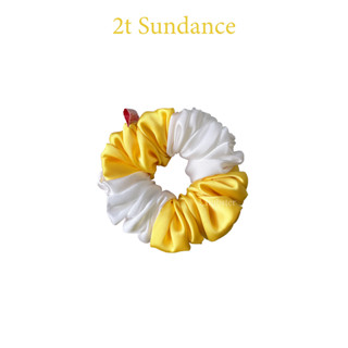 2t sundance ยางรัดผมผ้าซาติน บางลื่น Satin Scrunchie ยางมัดผม ยางรัดผมโดนัท