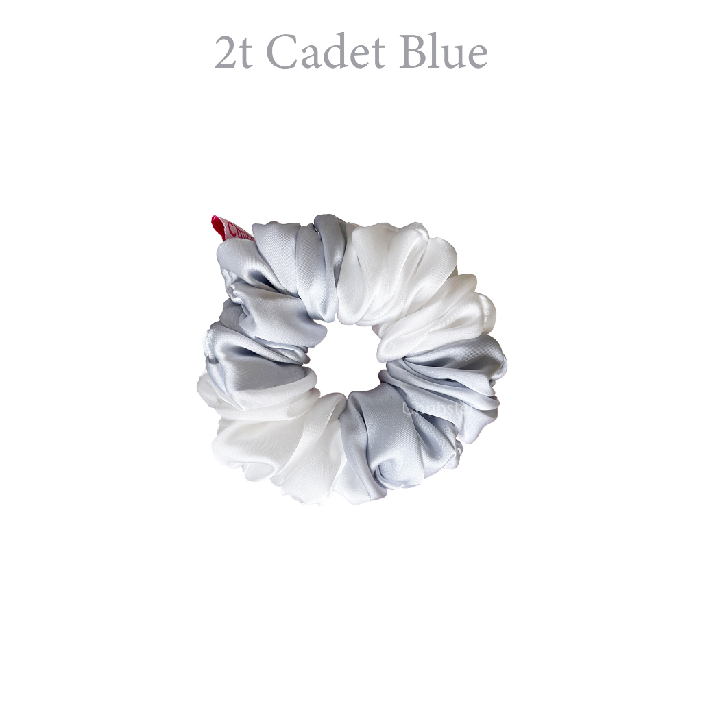 2t-cadet-blue-ยางรัดผมผ้าซาติน-บางลื่น-satin-scrunchie-ยางมัดผม-ยางรัดผมโดนัท