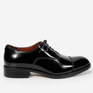 รองเท้าหนังแท้ รุ่น Oxford Cap-Toe - Black