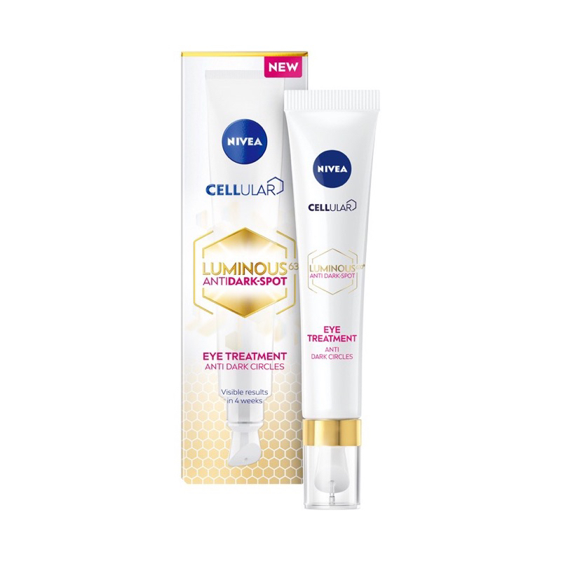 ของใหม่/ฉลากไทย NIVEA CELLULAR LUMINOUS630 ANTIDARK CIRCLES EYE TREATMENT CREAM 15 ml. Shopee