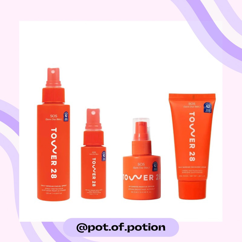 พร้อมส่ง Tower 28 SOS Save.Our.Skin Rescue Spray / Serum / Cream Shopee Thailand