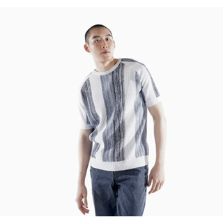 CIRCULAR เสื้อคอกลมนิตติ้ง สี Lost Coast รุ่น Unisex Short-sleeve knitted t-shirt รีไซเคิล 100% ดีต่อสิ่งแวดล้อม