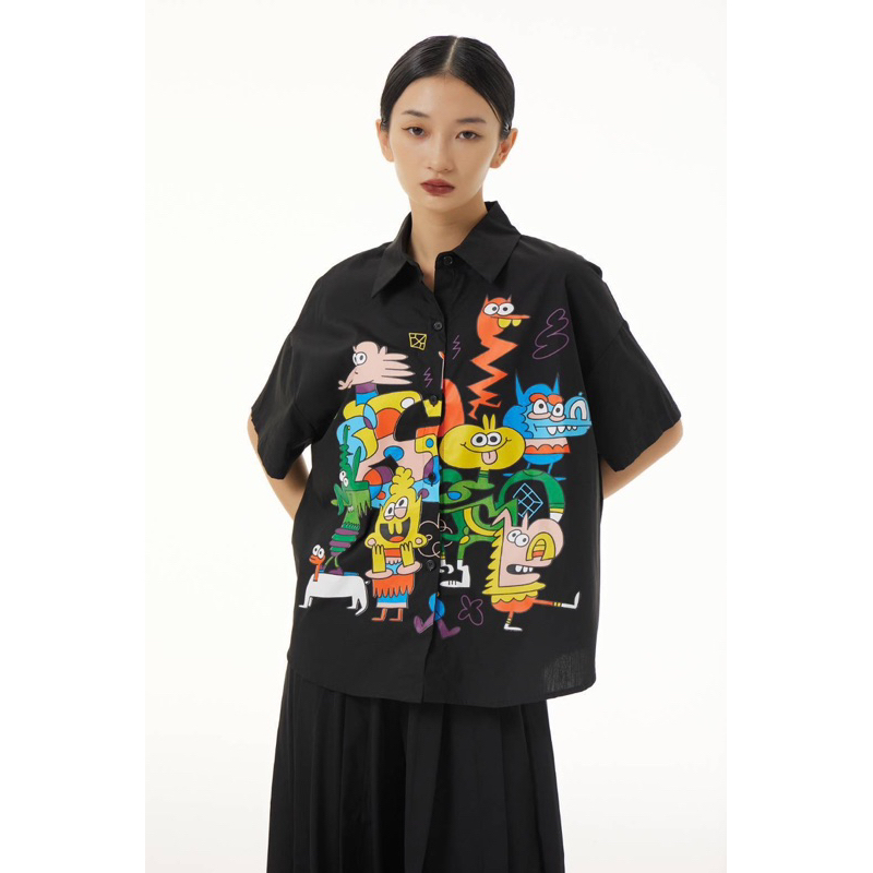 ทักก่อนสั่ง-90997-เสื้อคอปกแขนสั้น-ลายกราฟฟิค-อก54-cyard