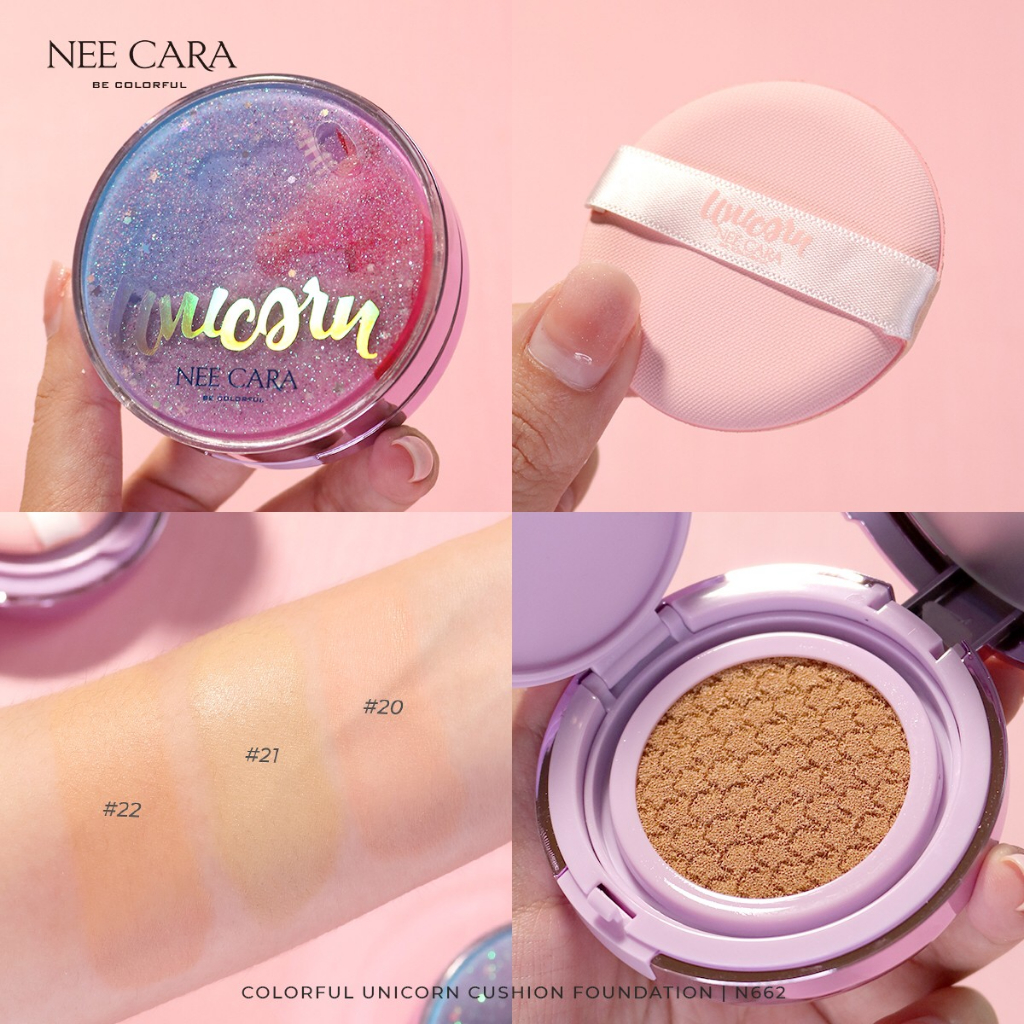 n662-nee-cara-unicorn-cushion-นีคาร่า-แป้งคูสชั่น-เนื้อเนียน-เกลี่ยง่าย-กันน้ำ-กันเหงื่อ