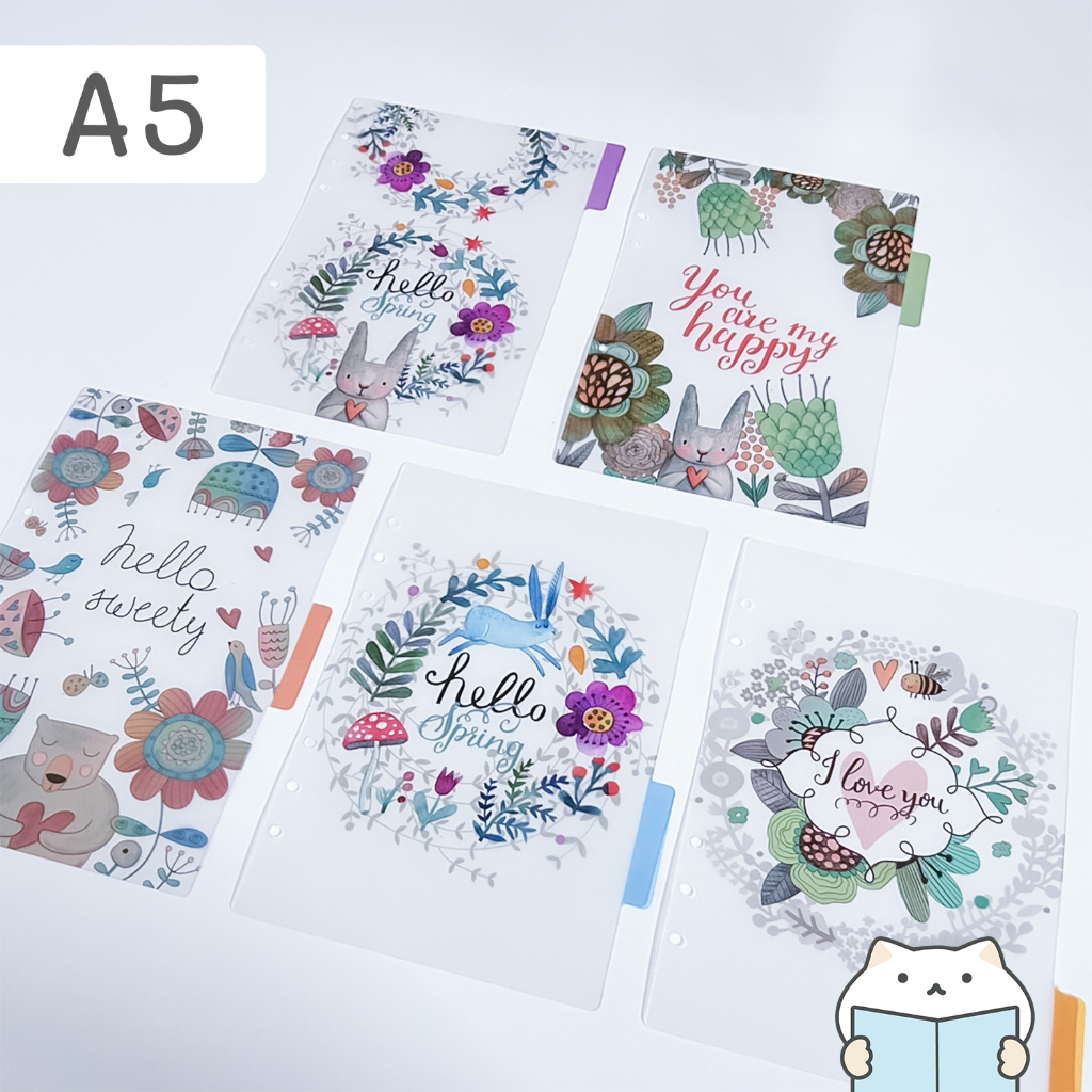ที่คั่นแพลนเนอร์ Hello Spring ⭐️ แบ่ง 5 หมวดหมู่ Plastic Planner ...