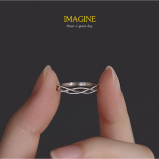 s925 Imagine ring แหวนเงินแท้ สวยเรียบง่าย ใส่สบาย เป็นมิตรกับผิว ปรับขนาดได้