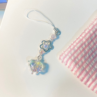 ✿ Phone Charm White Heart Wink พร้อมส่ง ✿