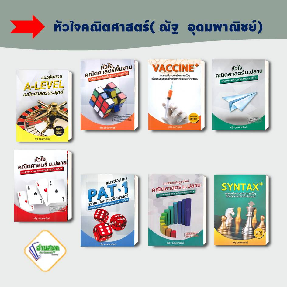 หนังสือ-หัวใจคณิตศาสตร์-คณิตศาสตร์-สสวท-a-level-คณิต-vaccine-syntax-ใหม่-ณัฐ-อุดมพาณิชย์