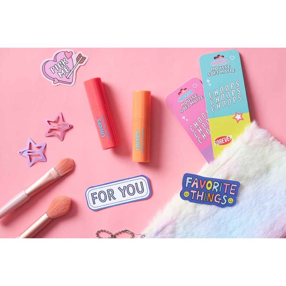 ของแท้/พร้อมส่ง Choops Mousse Soft Matt 3.8g. จุ๊ปส์ มูส ซอฟท์ แมท ลิป ...