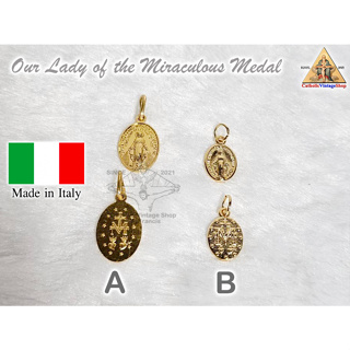 จี้เหรียญ สีทอง พระแม่มารีย์ เหรียญแม่พระอัศจรรย์ Catholic Virgin mary Coin คาทอลิก