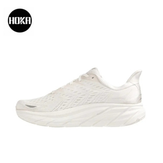 HOKA ONE ONE Clifton 8 white ของแท้ 100 %  Sports shoes Running shoes style